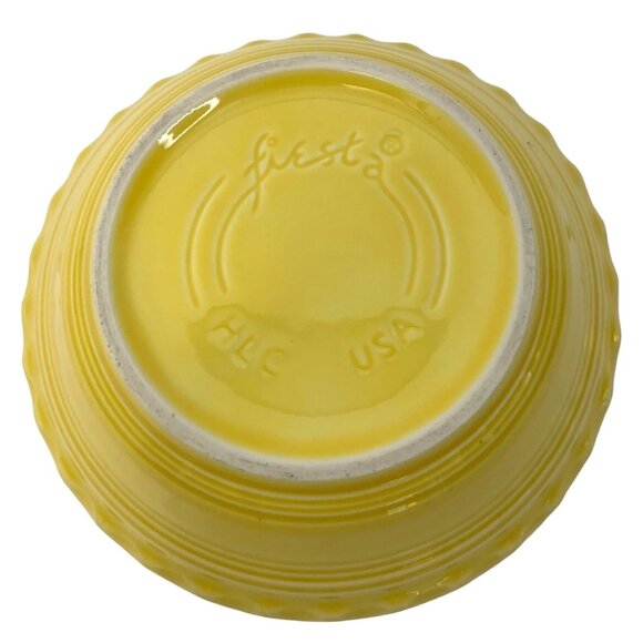 Vintage Fiesta Sunflower Yellow Pie Baker Small Ceramic Bowl 6" GUC 7588 - Picture 4 of 4